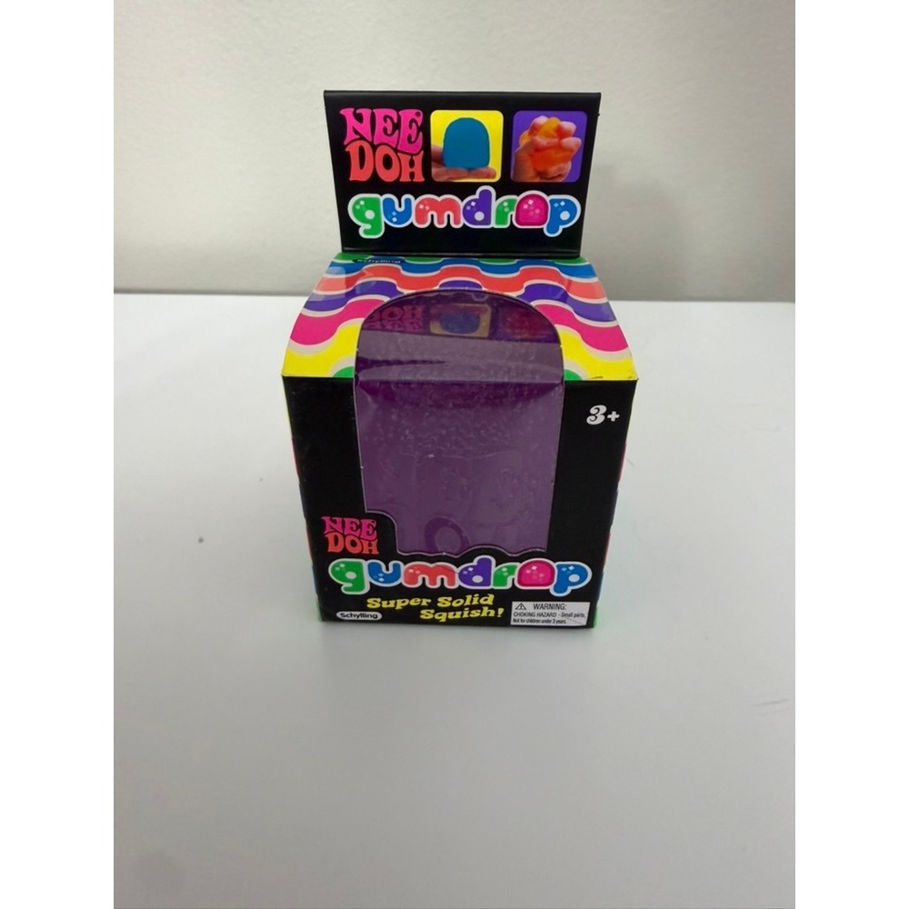 Schylling NeeDoh Gumdrop Fidget Toy Kids Purple Super Solid Squish NWT
